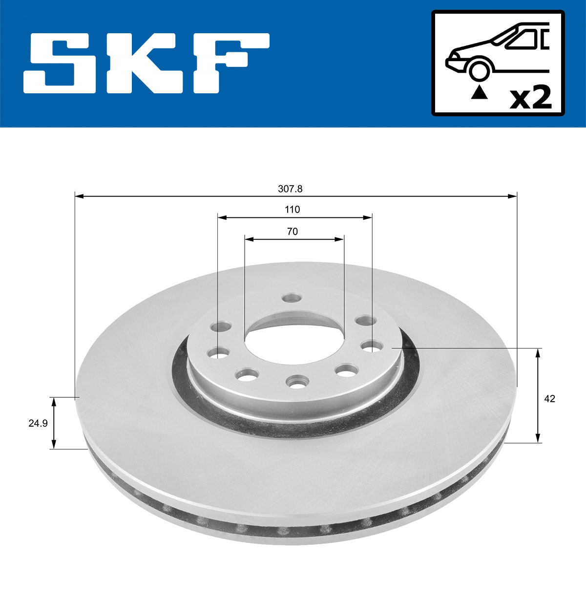 SKF VKBD 80170 V2 Disc frana